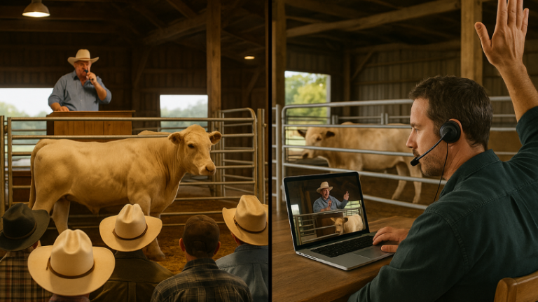 Leilões rurais presenciais x online: Diferenças, vantagens e tendências para pecuaristas Leilões rurais presenciais x online revelam diferenças importantes e novas tendências para pecuaristas, observa Aldo Vendramin.